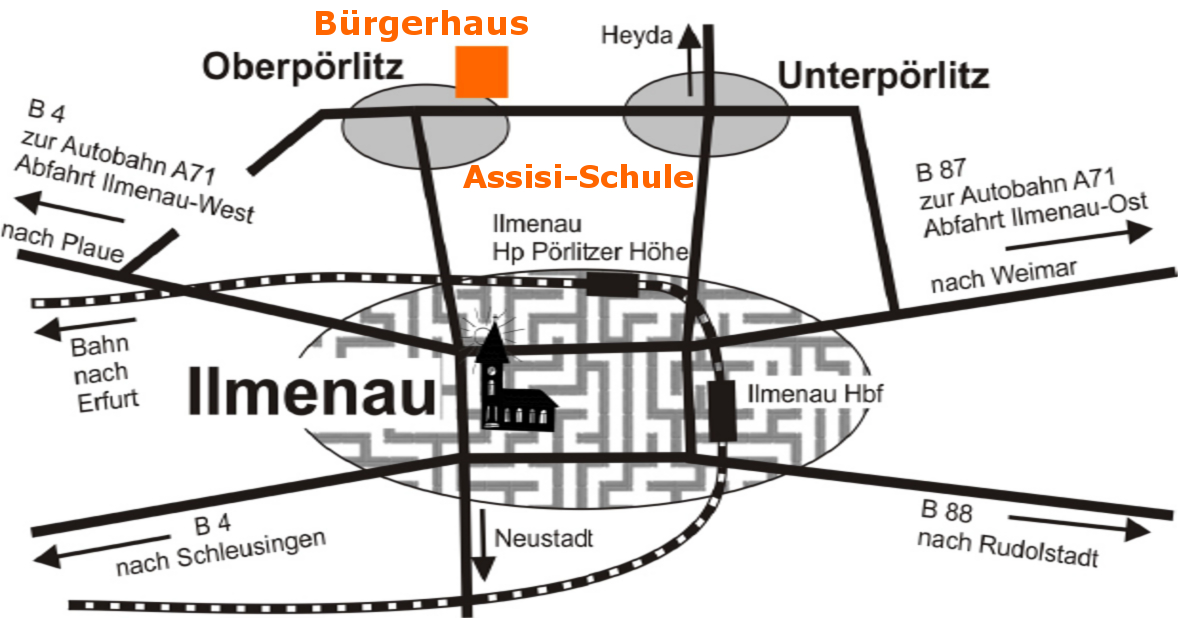 Lageplan Veranstaltungen Folktage Ilmenau